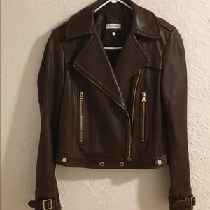 EUC Beautiful brown leather jacket